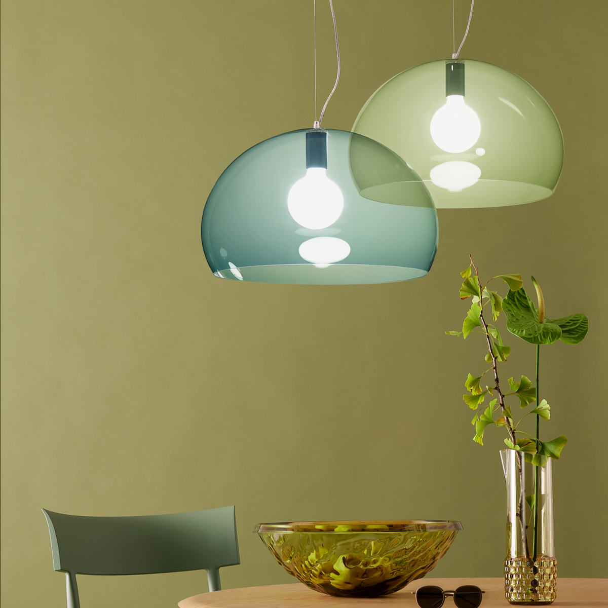 グリーン ドーム型 Kartell/FLY Fly Pendant Kartell Lighting – Homier Luminaire