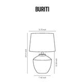 Buriti Bleu Marine Lampe de Table Geo Contemporary