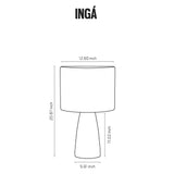 Inga Noir Lampe de Table Geo Contemporary
