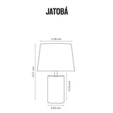 Jatoba Blanc Lampe de Table Geo Contemporary