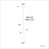 Harper PD-64114-BK Mini Suspension Modern Forms