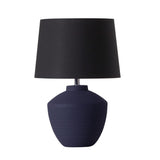 Buriti Bleu Marine Lampe de Table Geo Contemporary
