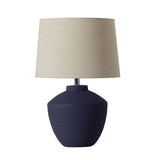 Buriti Bleu Marine Lampe de Table Geo Contemporary