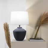 Buriti Bleu Marine Lampe de Table Geo Contemporary