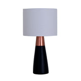 Ipê Noir / Cuivre Lampe de Table Geo Contemporary