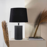 Jatoba Graphite Lampe de Table Geo Contemporary