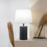 Jatoba Graphite Lampe de Table Geo Contemporary