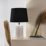 Jatoba Blanc Lampe de Table Geo Contemporary