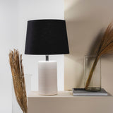 Jatoba Blanc Lampe de Table Geo Contemporary