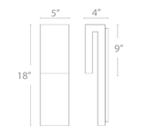 Double Down WS-W13718-BK Applique Murale Modern Forms