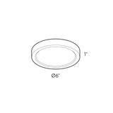 CFLEDR06 - 6" Round Flush Mount DALS Lighting