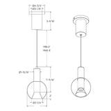 IRPD-CC – Suspension en verre soufflé de 9″ Dals Lighting