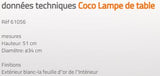 Coco Lampe de Table Almerich DÉMONSTRATEUR